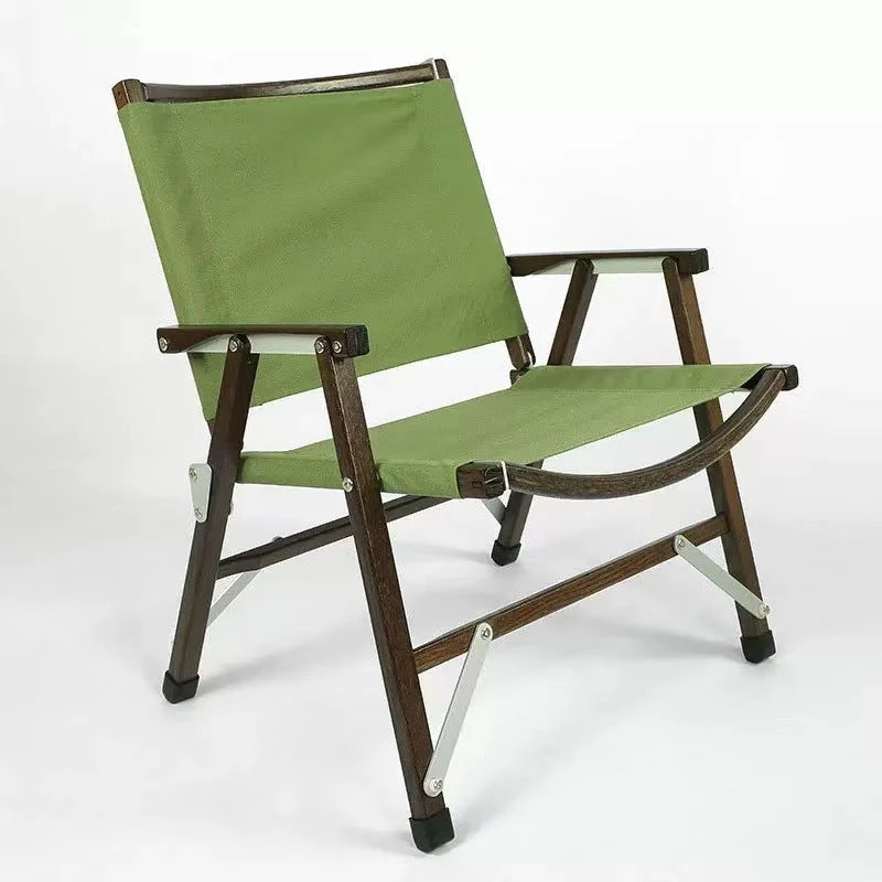Chaise pliante en bois massif Kermit pour camping en plein air