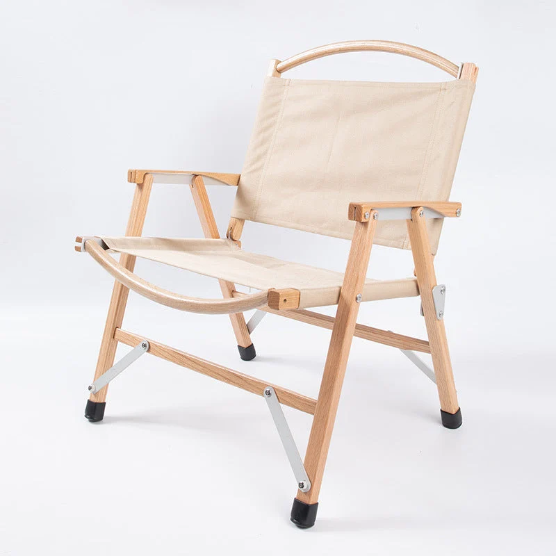 Chaise pliante en bois massif Kermit pour camping en plein air