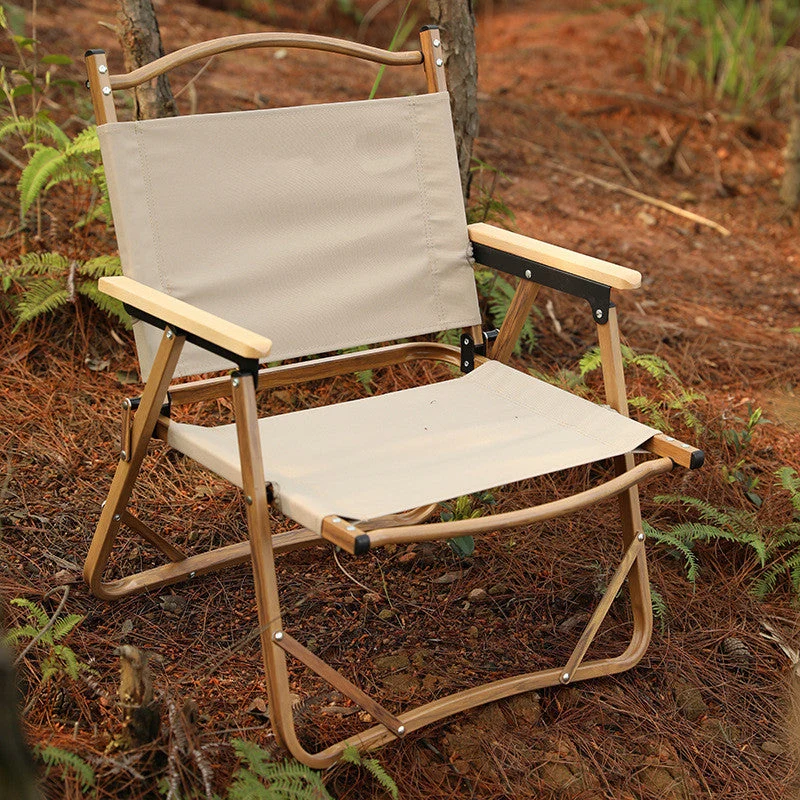 Chaise Kermit portative pliante en aluminium de processus de transfert de chaleur de grain de bois