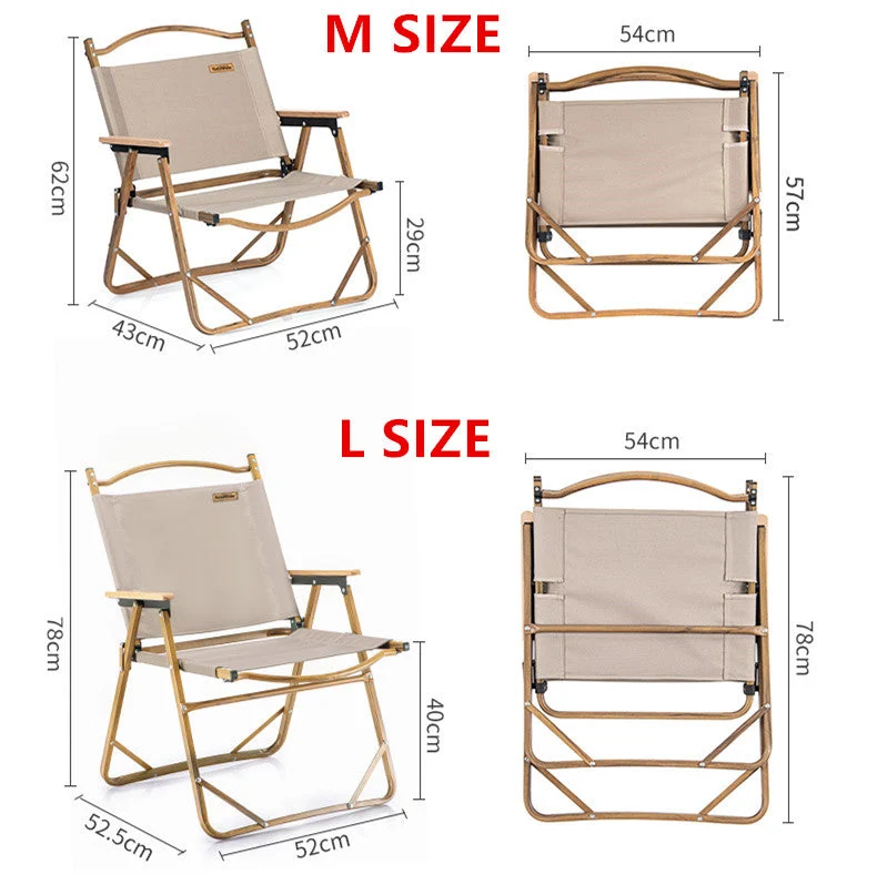 Chaise Kermit portative pliante en aluminium de processus de transfert de chaleur de grain de bois