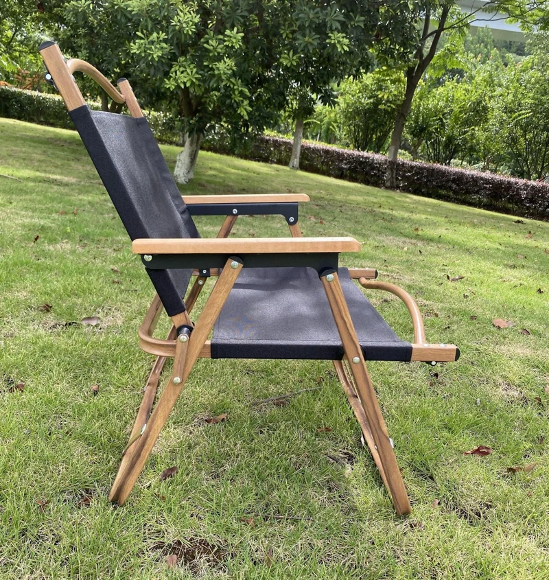 Chaise Kermit portative pliante en aluminium de processus de transfert de chaleur de grain de bois