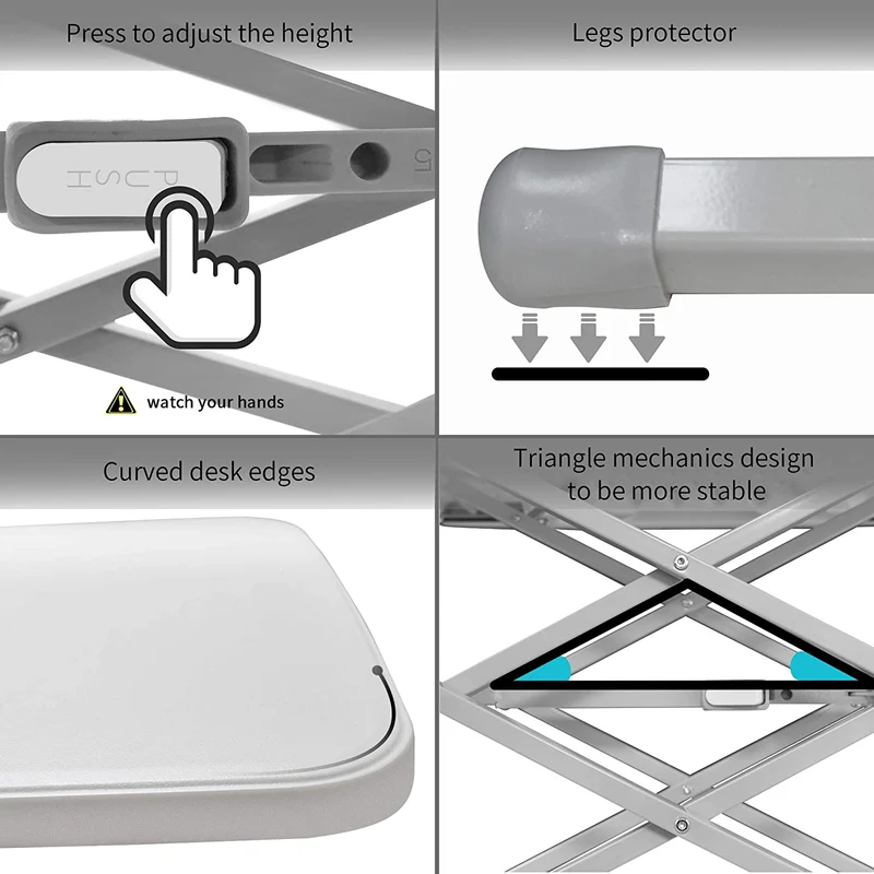 Table pliable à hauteur d'assemblage zéro pour l'utilisation intérieure et extérieure de bureau de jardin à la maison