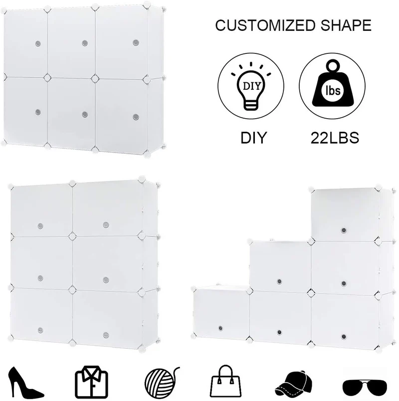 Organisateur de chaussures portable extensible pour talons, bottes, pantoufles - 3 tailles disponibles