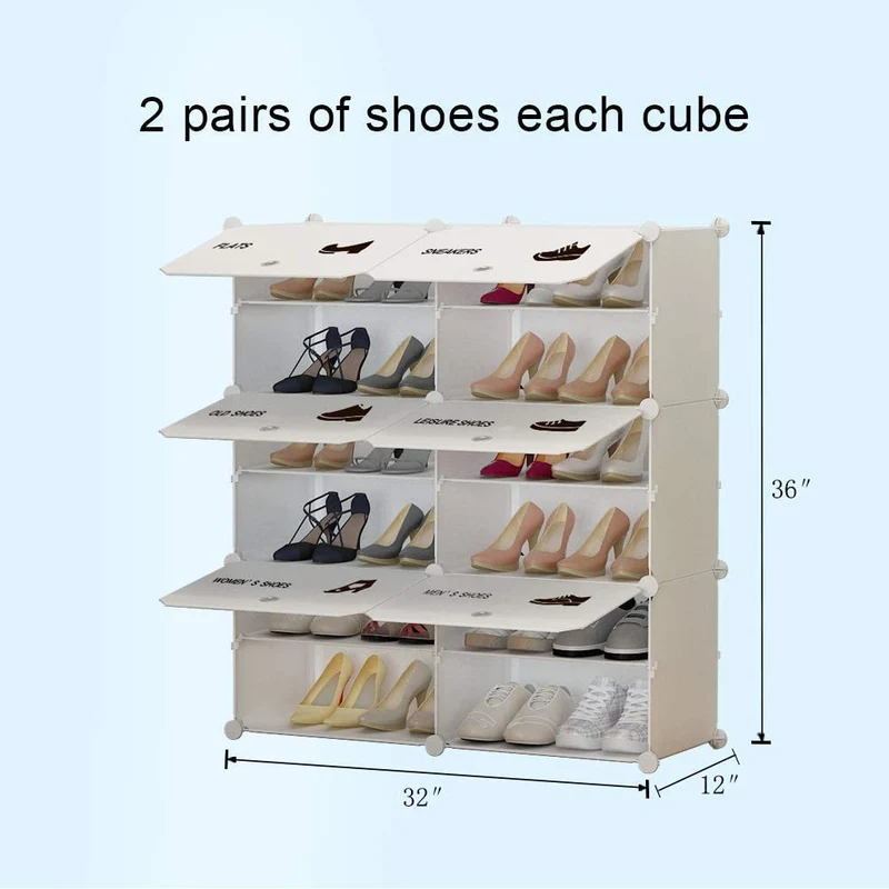 Organisateur de chaussures portable extensible pour talons, bottes, pantoufles - 3 tailles disponibles