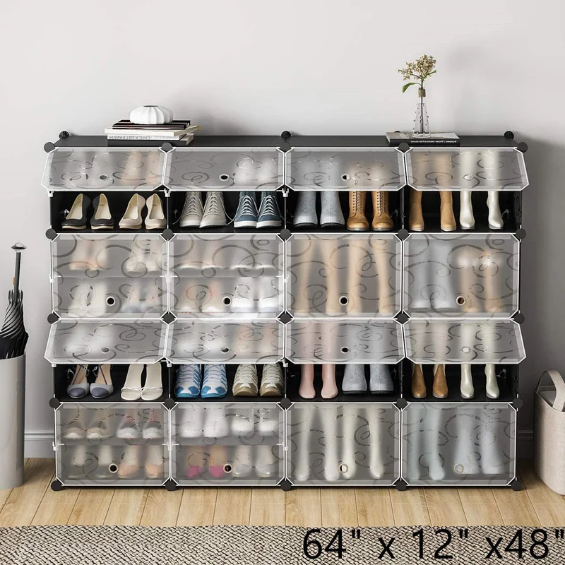 Organisateur de chaussures portable extensible pour talons, bottes, pantoufles - 3 tailles disponibles