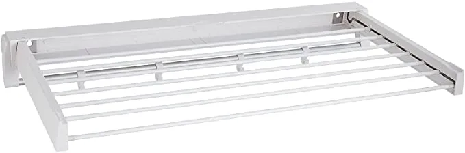 Séchoir à linge mural pliable avec 7 rails de séchage