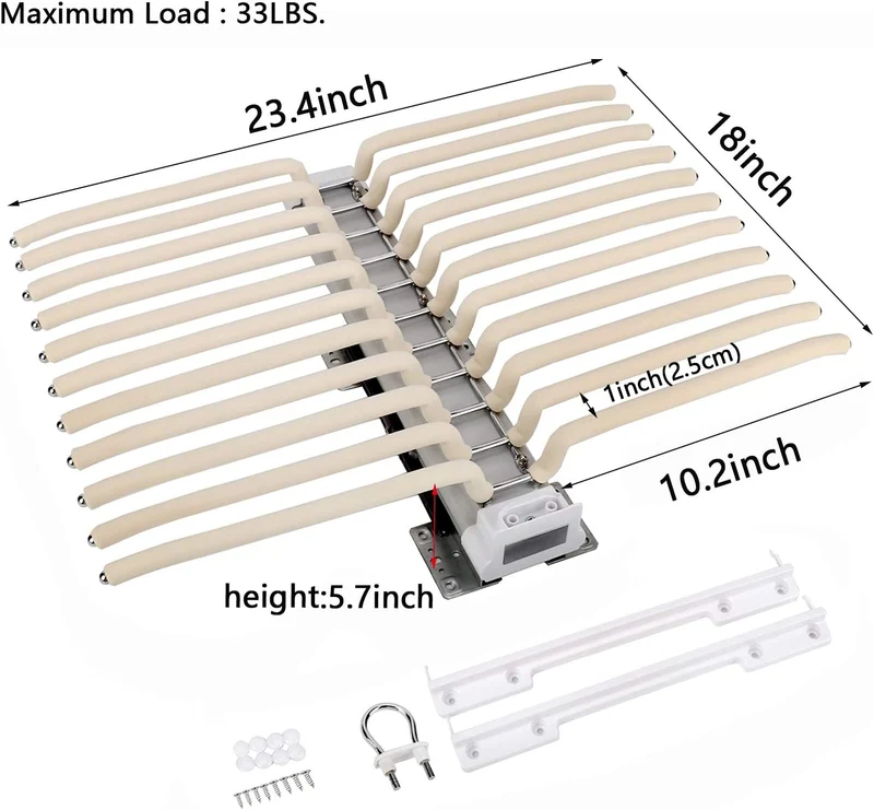 Porte-pantalon en acier à 22 bras peu encombrant pour placard