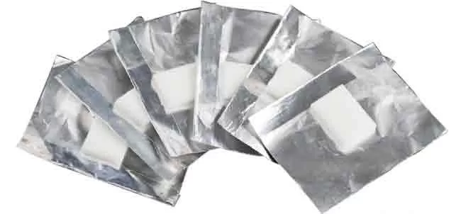 Bandes d'Aluminium avec éponge pour Faux Ongles - Boà®te de 100