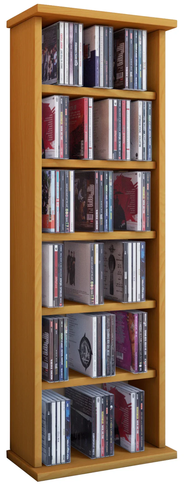 Étagère CD livres bois H. 92 x L. 31 x P. 18 cm