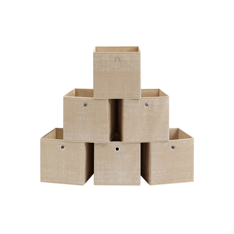 Boîte de rangement en tissu non-tissé pliable