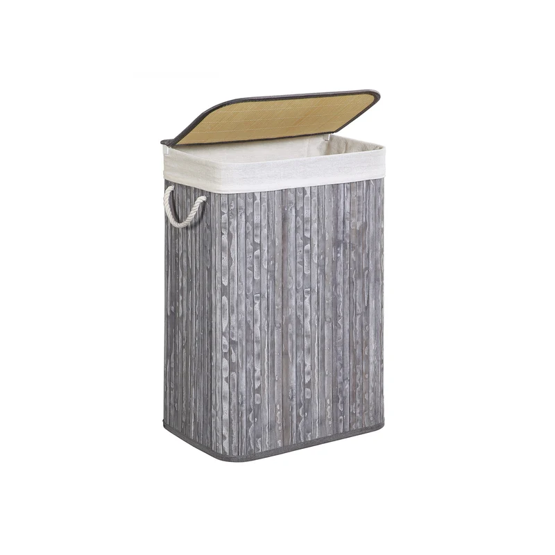 Panier à linge 72L gris