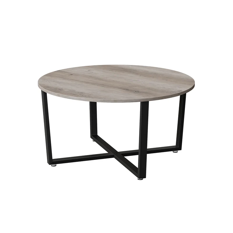 Table basse ronde grège