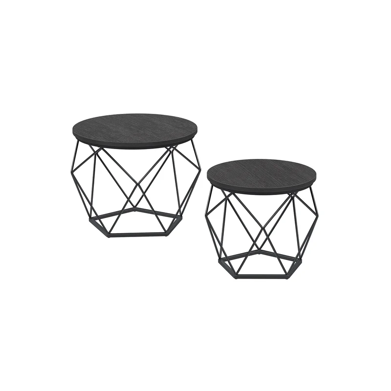 Table basse ronde plateau amovible