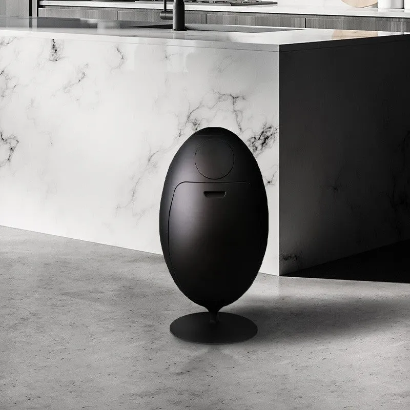 Ovetto Galà Nero Opaco - Pattumiera di design per la raccolta differenziata