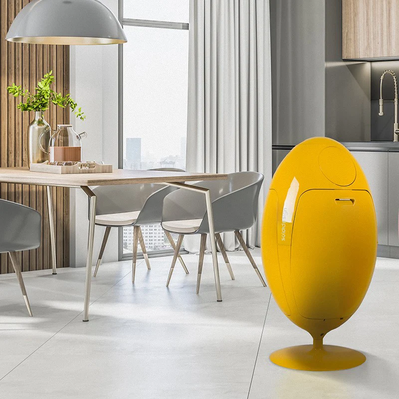 Ovetto Galà Giallo Lucido - Pattumiera di design per la raccolta differenziata