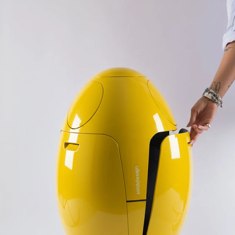Ovetto ABS Giallo - Pattumiera di design per la raccolta differenziata