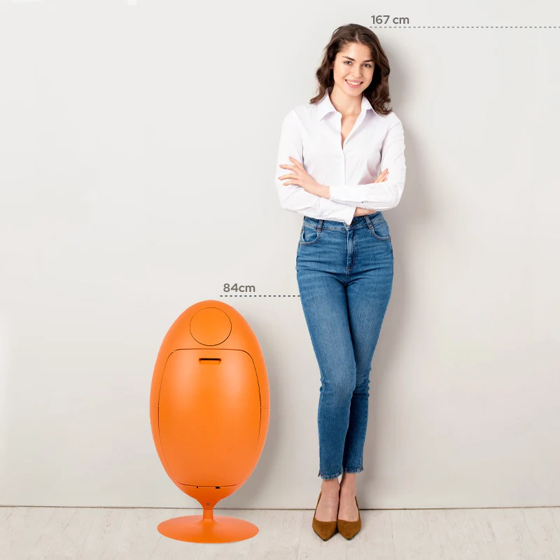 Ovetto Galà Arancione Opaco - Pattumiera di design per la raccolta differenziata