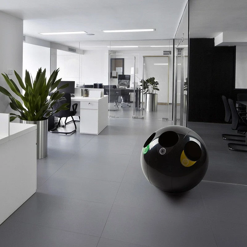 Sfera ABS Nero Natural - Pattumiera di design per la raccolta differenziata
