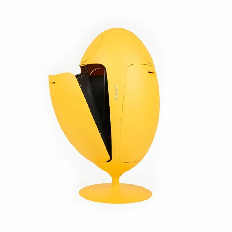 Ovetto Galà Giallo Opaco - Pattumiera di design per la raccolta differenziata