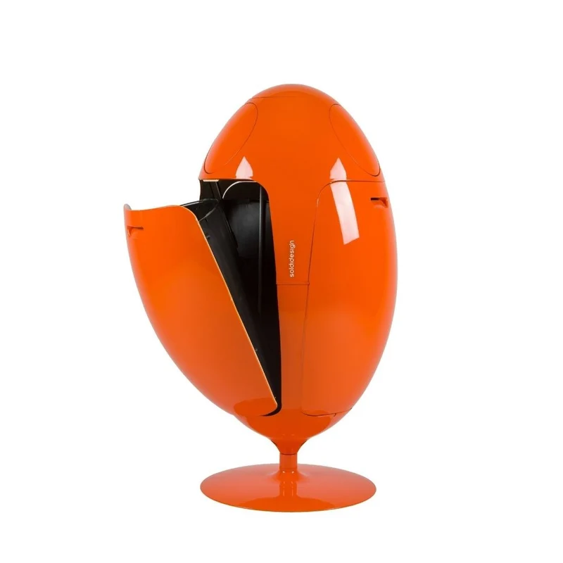Ovetto Galà Arancio Lucido - Pattumiera di design per la raccolta differenziata