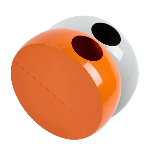 Set Buc Bianco/Arancio - Cesto portabiancheria di design
