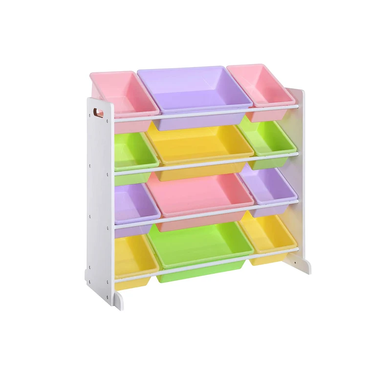 Meuble de rangement jouets enfant 12 boîtes amovibles