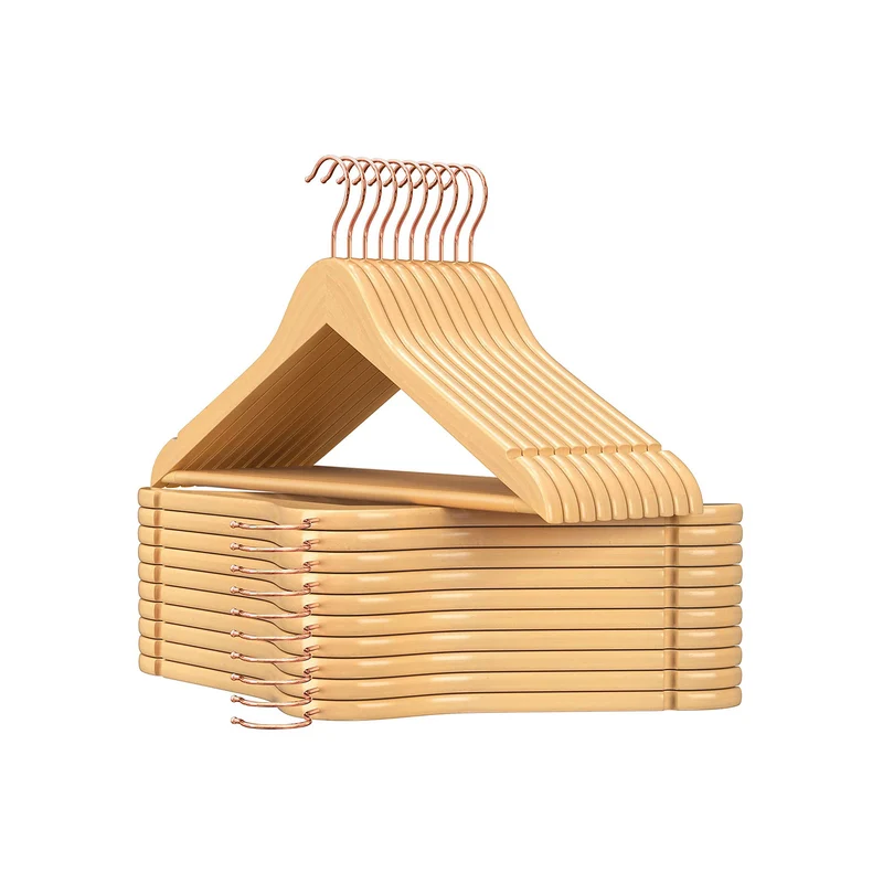 Cintres bois antidérapant crochet pivotant