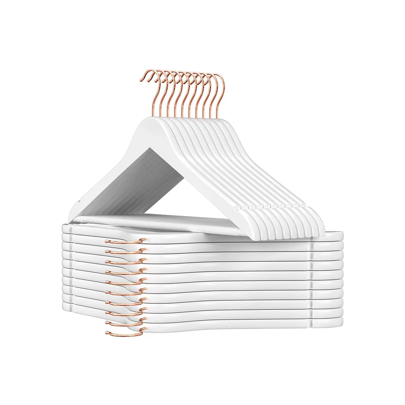 Cintres bois antidérapant crochet pivotant