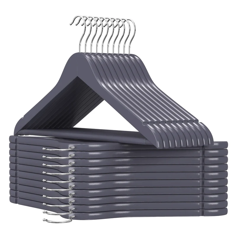 Cintres bois antidérapant crochet pivotant