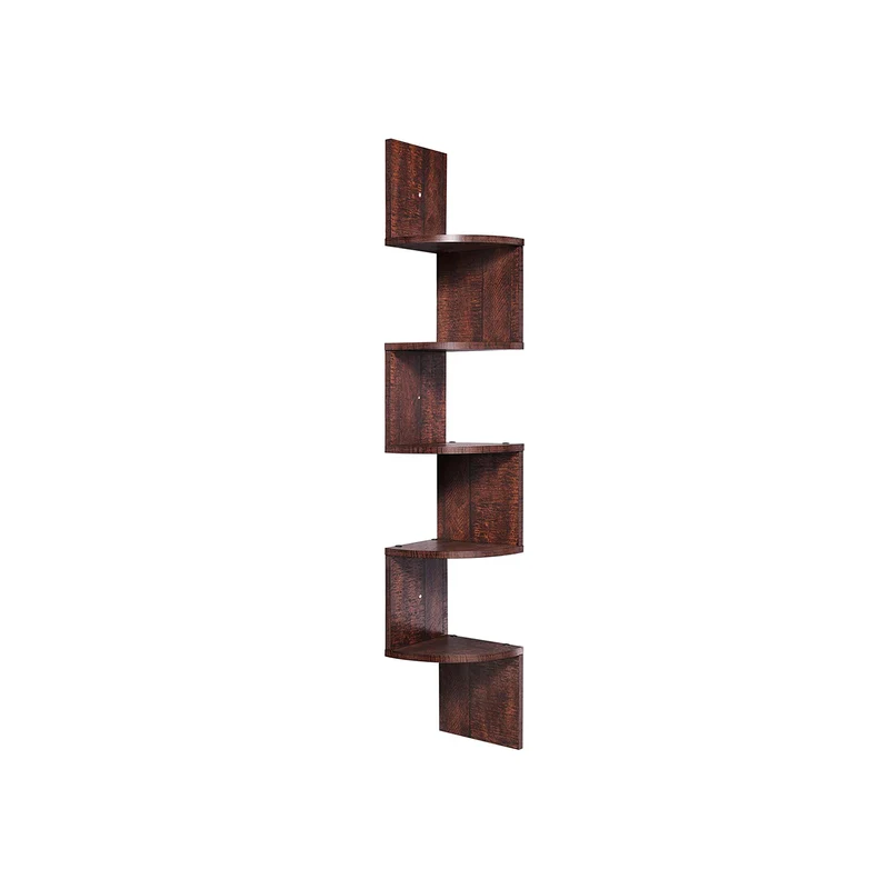 Étagère d'angle à 5 niveaux en forme zigzag
