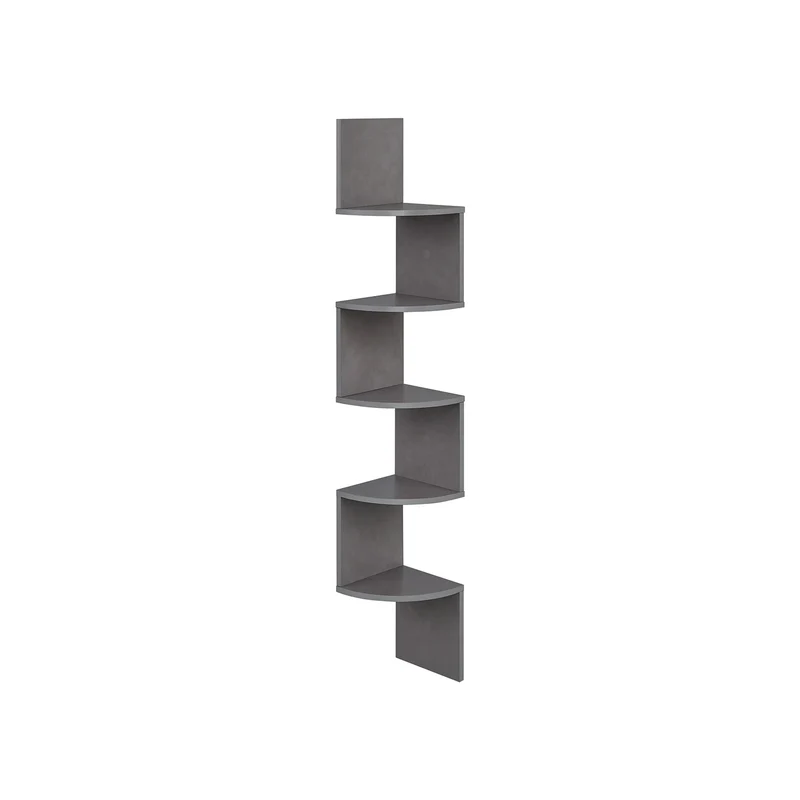 Étagère d'angle à 5 niveaux en forme zigzag