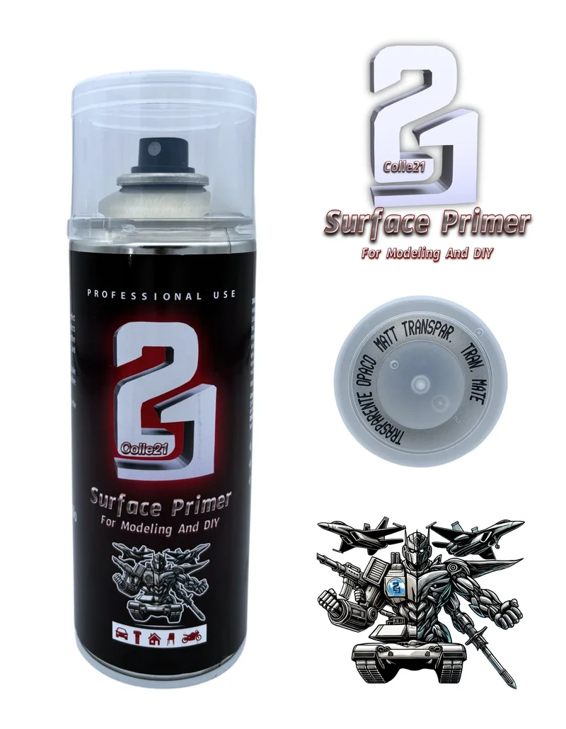 PRIMER SPRAY TRANSPARENT MAT Colle21- Produit pour bricolage & modélisme, pour des finitions parfaites ! ✨🔧