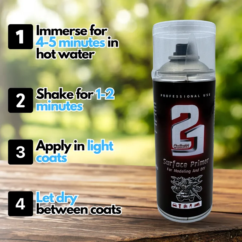 PRIMER SPRAY TRANSPARENT MAT Colle21- Produit pour bricolage & modélisme, pour des finitions parfaites ! ✨🔧