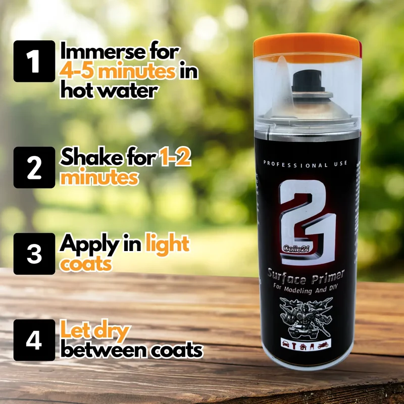 PRIMER SPRAY YELLOW MAT Colle21 - Produit pour bricolage & modélisme, pour des finitions parfaites ! ✨🔧