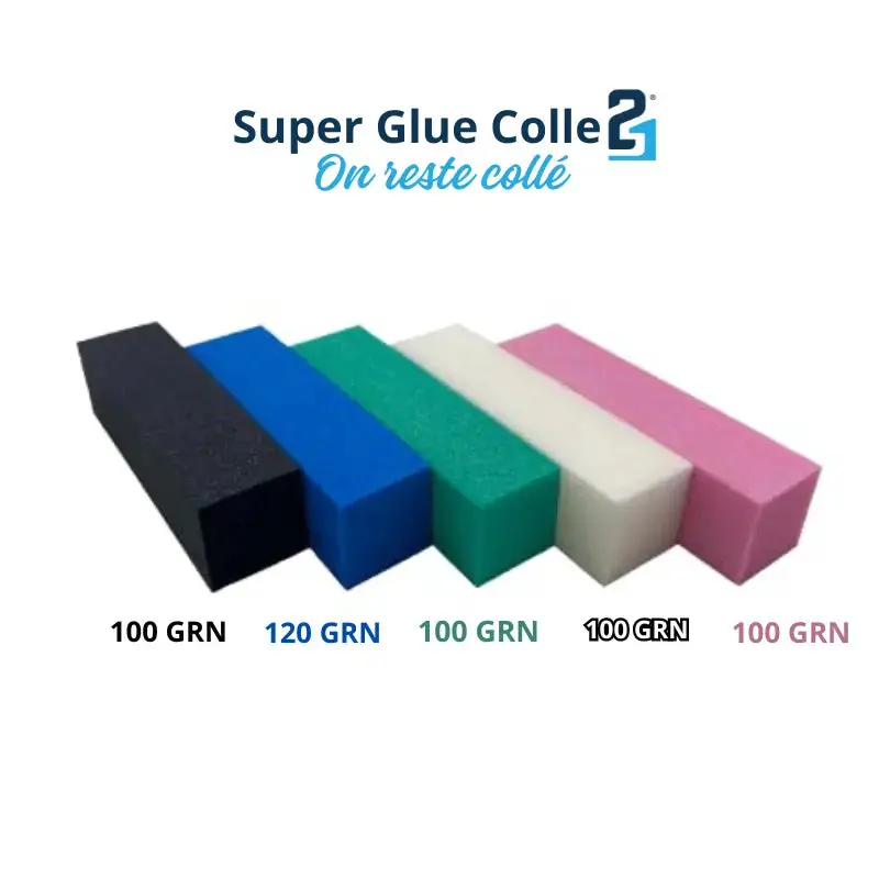 5 Limes Abrasives Superglue Colle21 – Pack de 5 Limes de ponçage avec Granulométries Variées (100 à 240) produits et accessoires professionnelle pour le Bricolage & Modélisme ! ✨🔧