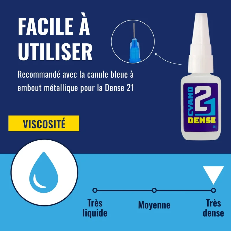 KIT ACTIVATEUR Colle21 Super Glue Colle21 DENSE + ACTIVATEUR LIQUIDE pour cyano 30ml - Colle Extra-Forte Multi-Usages Idéale pour le modélisme, le bricolage créatif et les réparations techniques exigeantes.🛠️