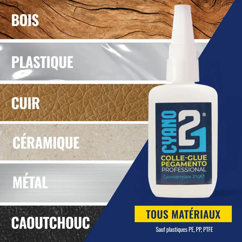 KIT ACTI ,Superglue Cyano Colle21-21gr. + Activateur Liquide 30ml pour Colle Cyanoacrylate | Collage Rapide et Précis avec Pinceau Applicateur