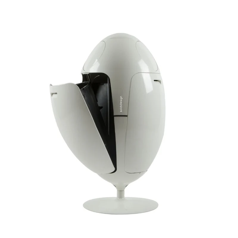 Ovetto ABS Bianco - Pattumiera di design per la raccolta differenziata