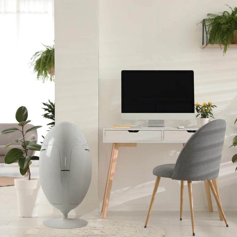 Ovetto ABS Bianco - Pattumiera di design per la raccolta differenziata