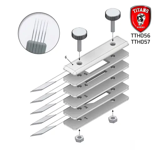 TITANS HOBBY : Graveur spécial pour modèles réduits à l'échelle 1/72 - graveur pour modélisme TTH057, graveur pour projets artistique
