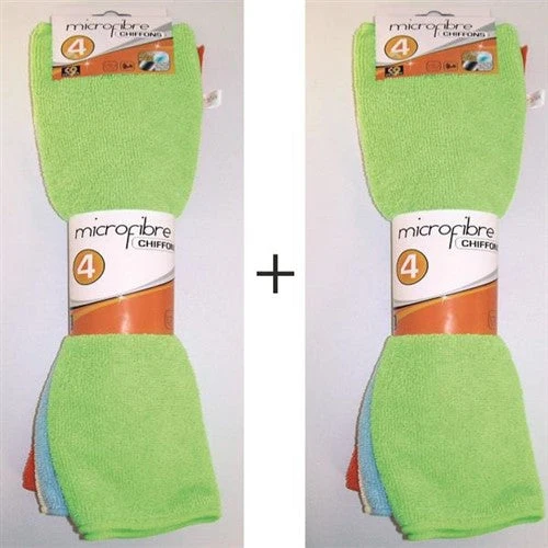 LOT DE 8 SERVIETTES MICROFIBRES