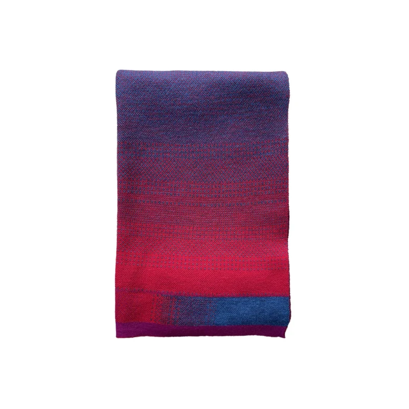 Wool Throw Blanket MADORI AKA by Stormo Studio for Lanificio Leo