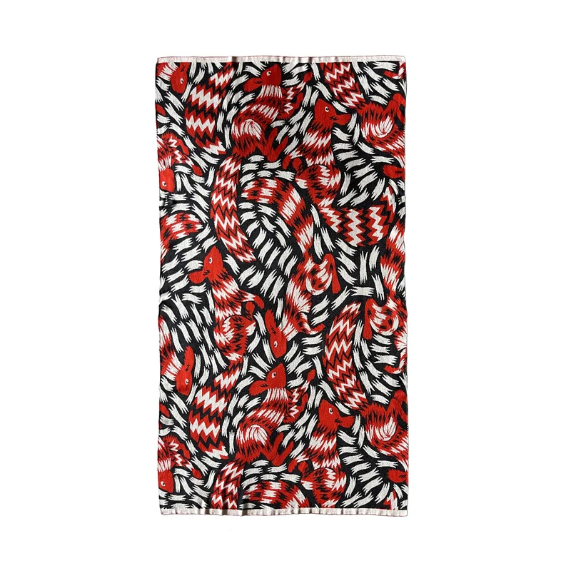 Wool Throw Blanket ZING by Hanna Werning for Lanificio Leo