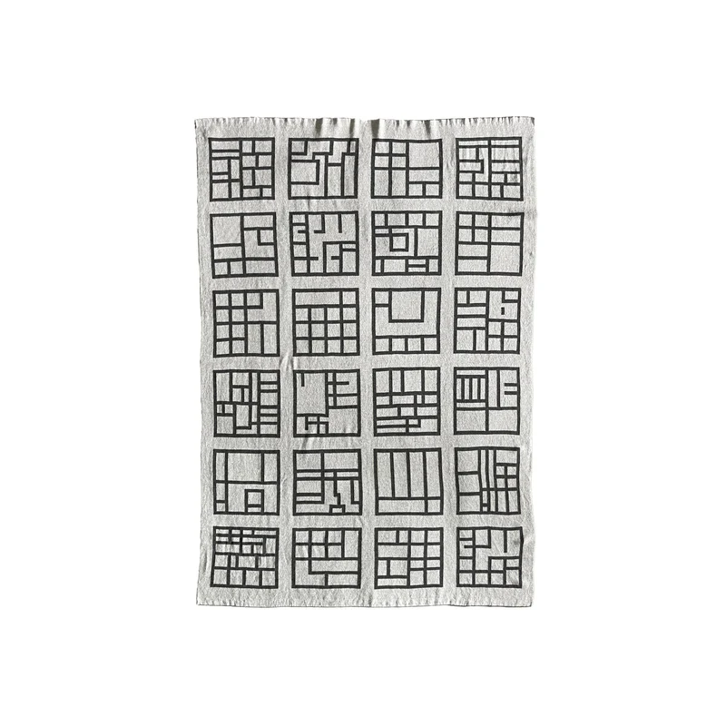 Wool Throw Blanket INSULA by Valentina Mancini & Pasquale Iaconantonio for Lanificio Leo