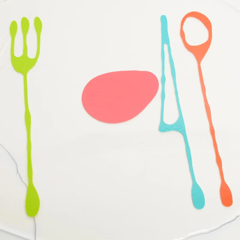 Placemat TABLE-MATES Clear Set of Four by Gaetano Pesce for Fish Design