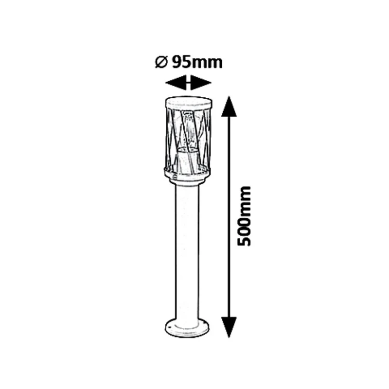Rabalux Budapest Garden Floor Lamp, IP44, brown, E27 socket, max 40W, 8889
