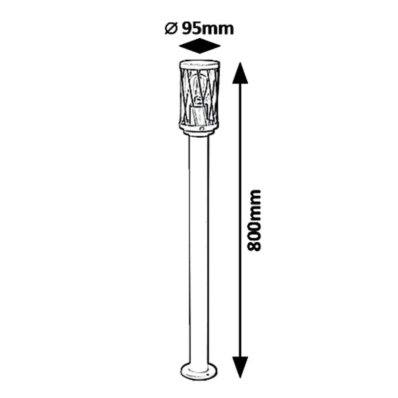 Rabalux Budapest Garden Floor Lamp, IP44, brown, E27 socket, max 40W, 8890