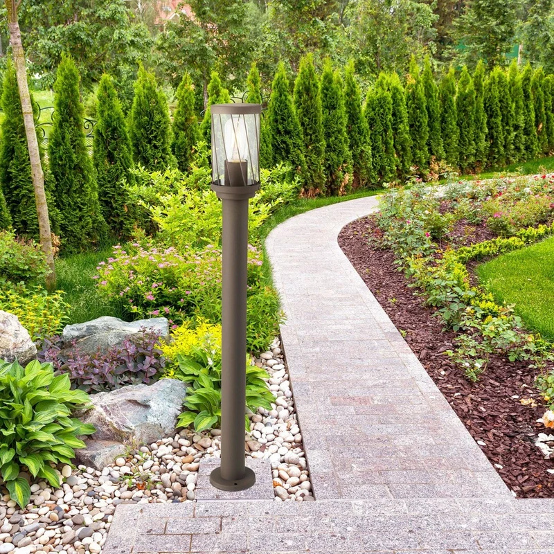 Rabalux Budapest Garden Floor Lamp, IP44, brown, E27 socket, max 40W, 8890