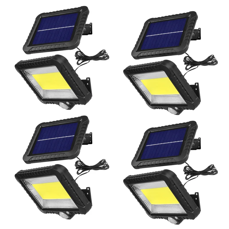 Solar LED floodlight with Maclean motion sensor, IP44, 5W, 400lm, 6000K, 1300 mAh lithium battery, 5.5V DC MCE438, 4 pieces