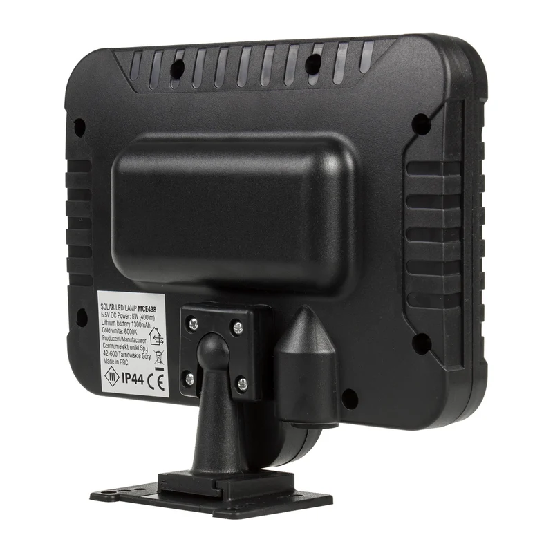 Solar LED floodlight with Maclean motion sensor, IP44, 5W, 400lm, 6000K, 1300 mAh lithium battery, 5.5V DC MCE438, 2 pieces